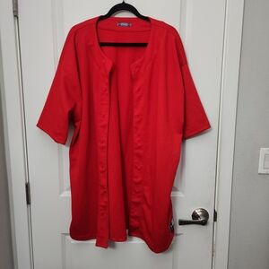 Red Button-Up Jersey